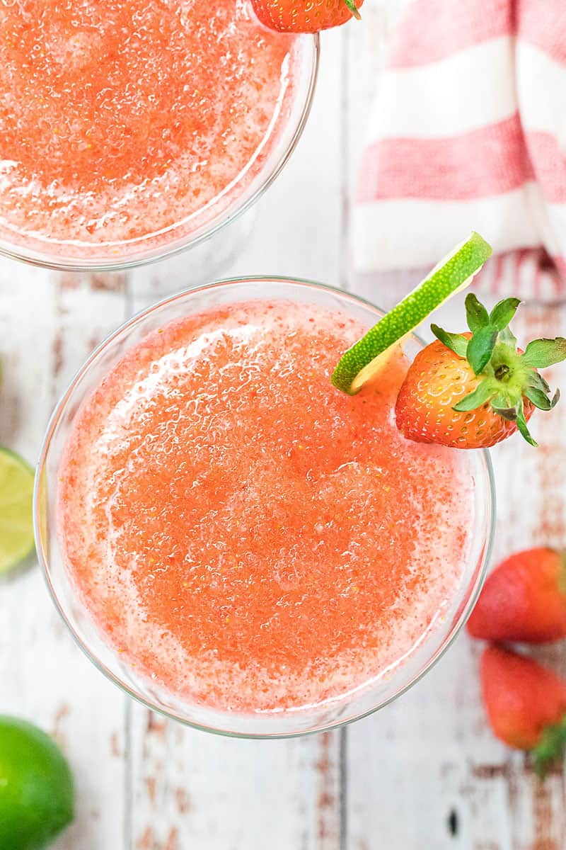 Easy Frozen Strawberry Daiquiri Four Ingredient Frozen Strawberry