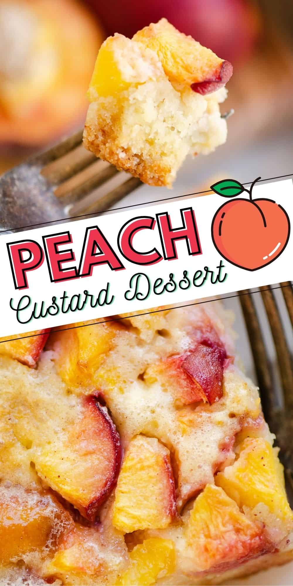 Easy Peach Custard Dessert