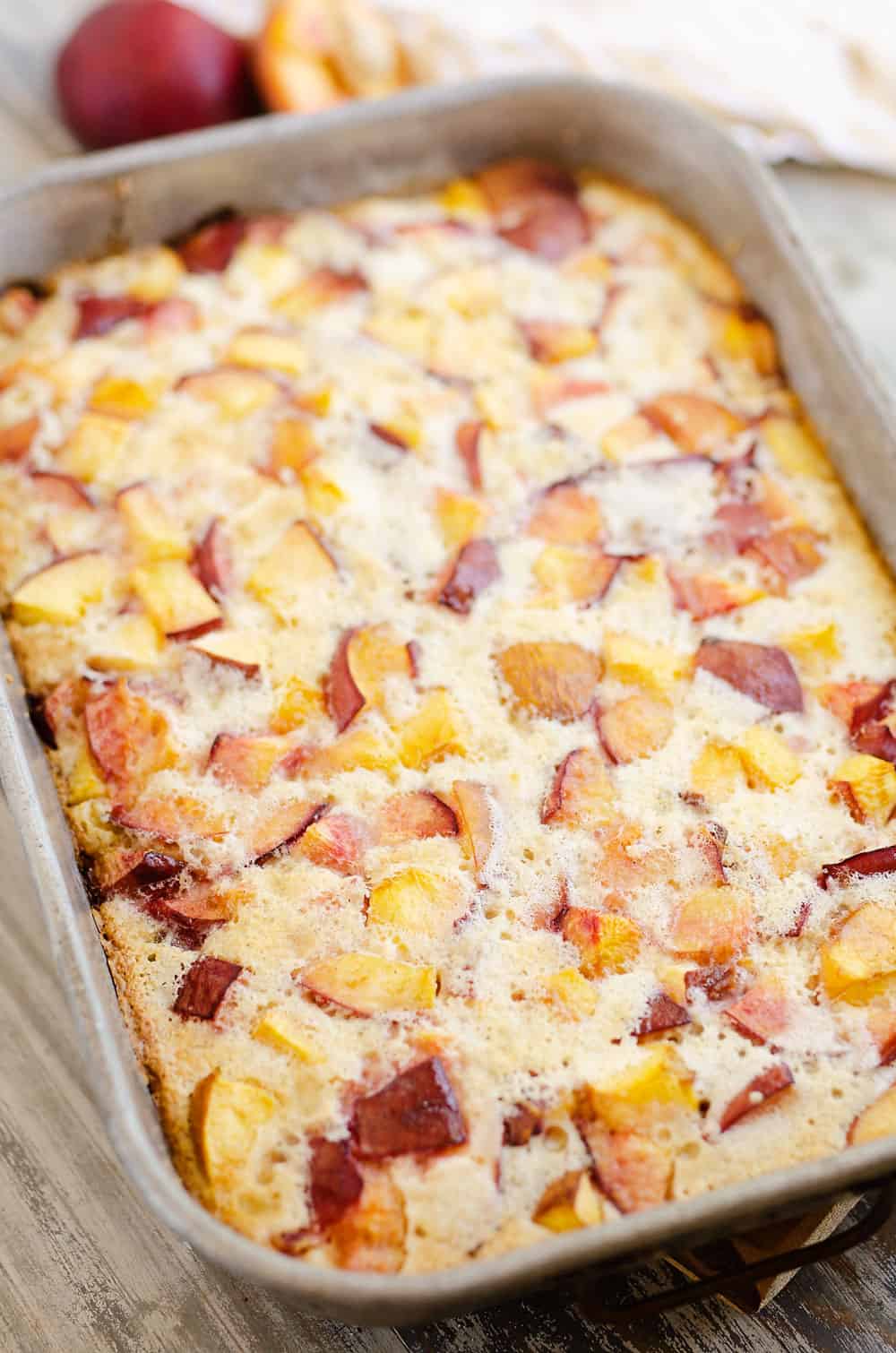 Easy Peach Custard Dessert