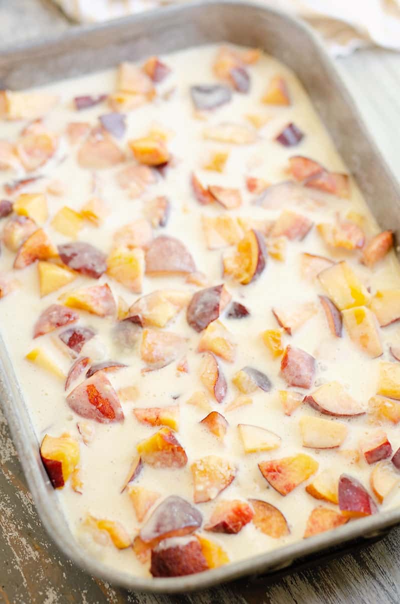 Easy Peach Custard Dessert