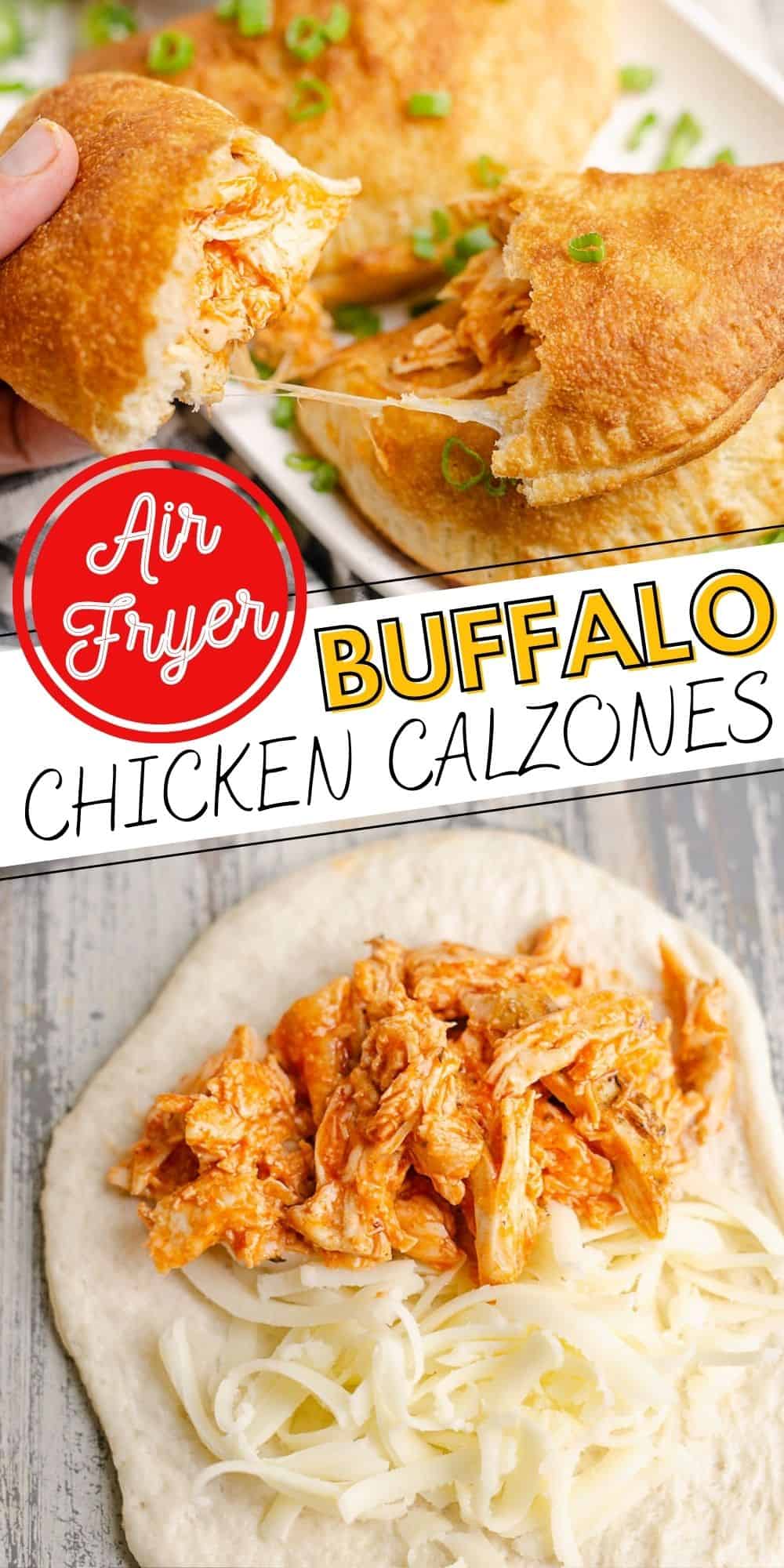 Air Fryer Buffalo Chicken Calzones