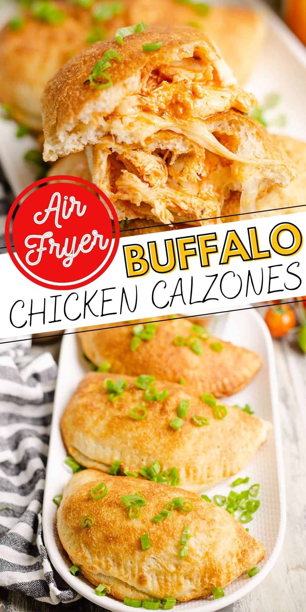 Air Fryer Buffalo Chicken Calzones