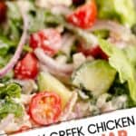 Creamy Greek Chicken Salad in a Jar