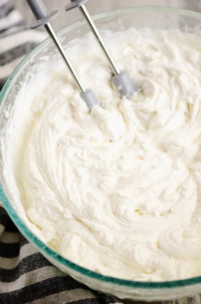 whipped cream in bowl