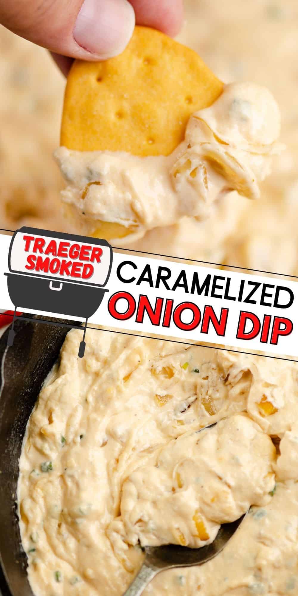 Traeger Smoked Cheesy Caramelized Onion Dip