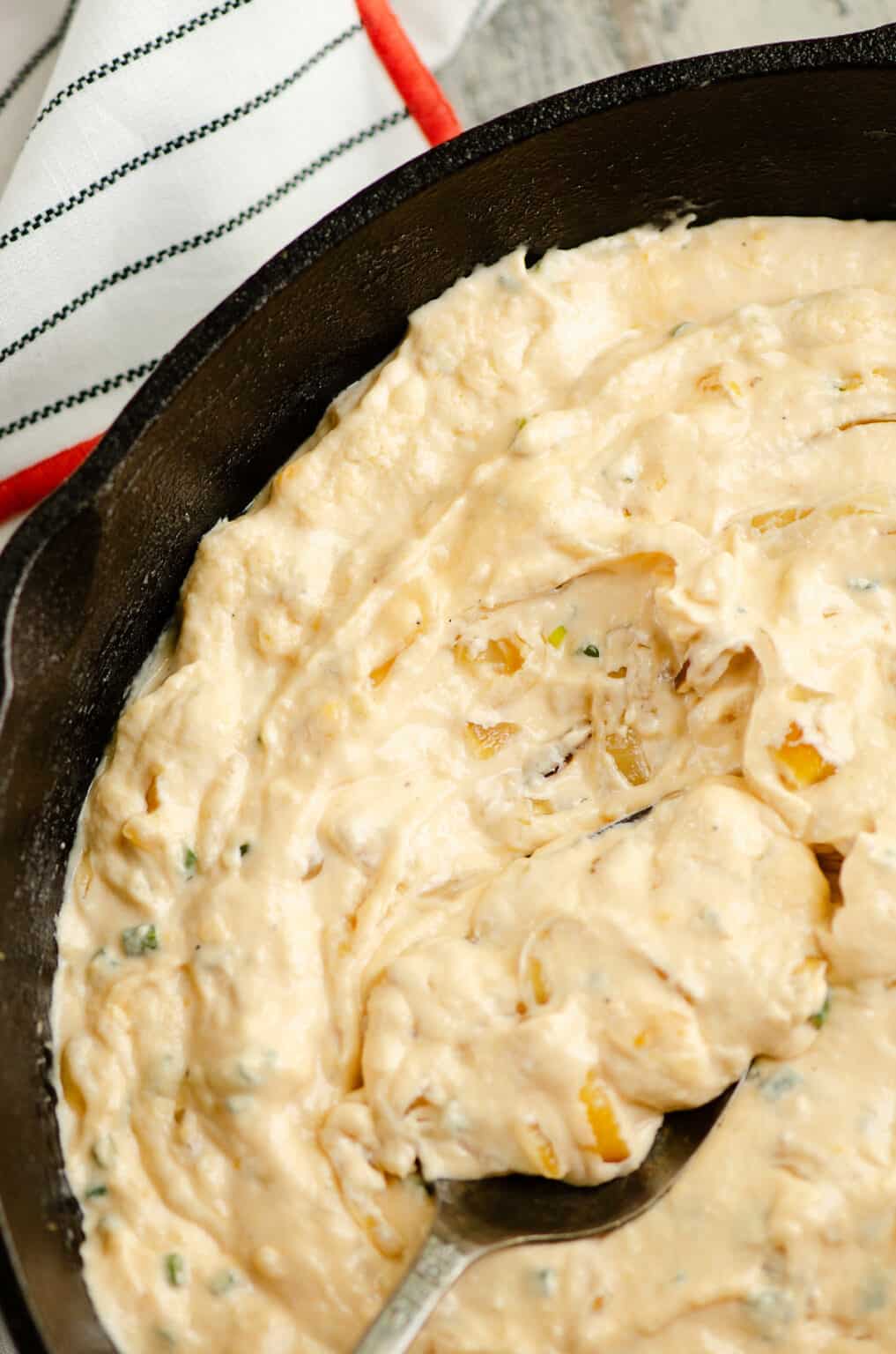 Traeger Smoked Cheesy Caramelized Onion Dip