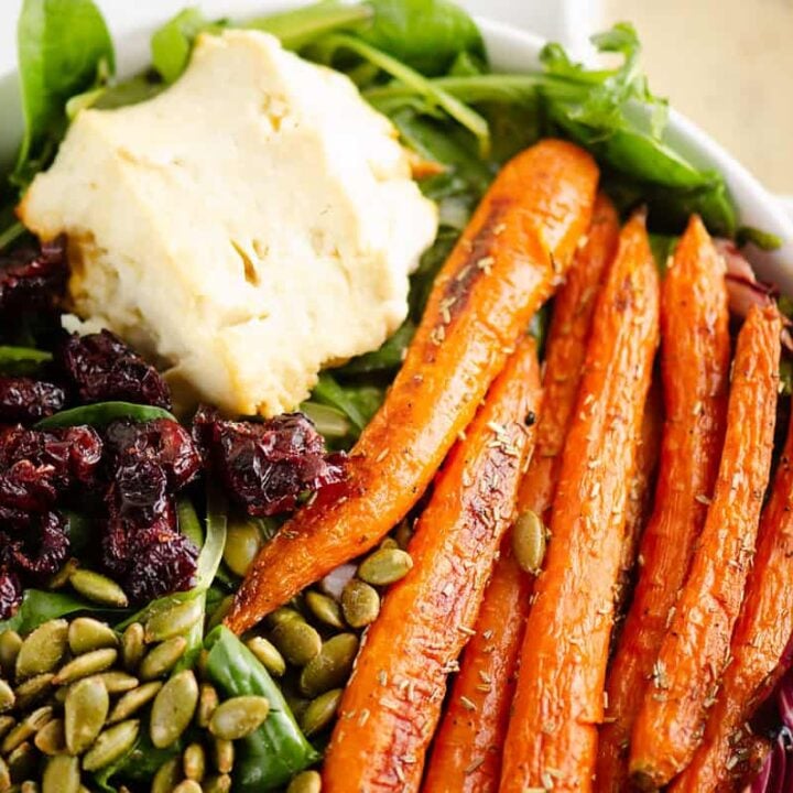 Roasted Carrot & Honey Feta Salad