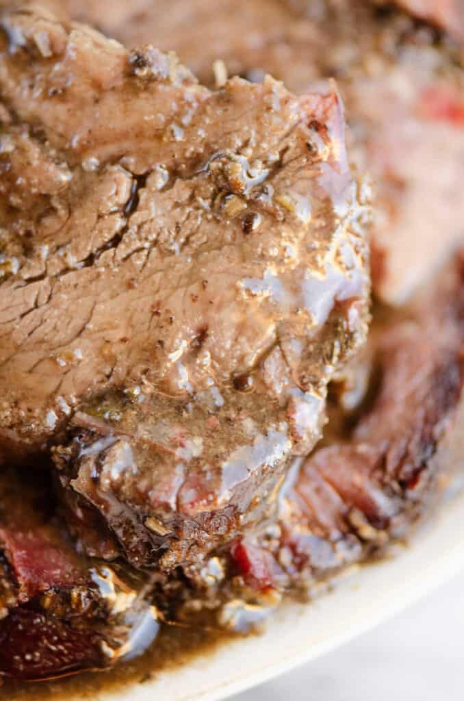 smoked pot roast with red wine sauce