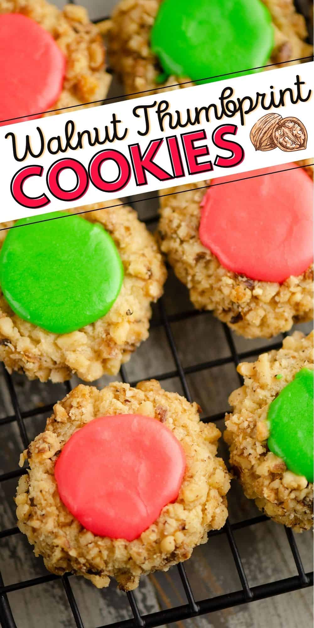 Walnut Thumbprint Cookies with Frosting