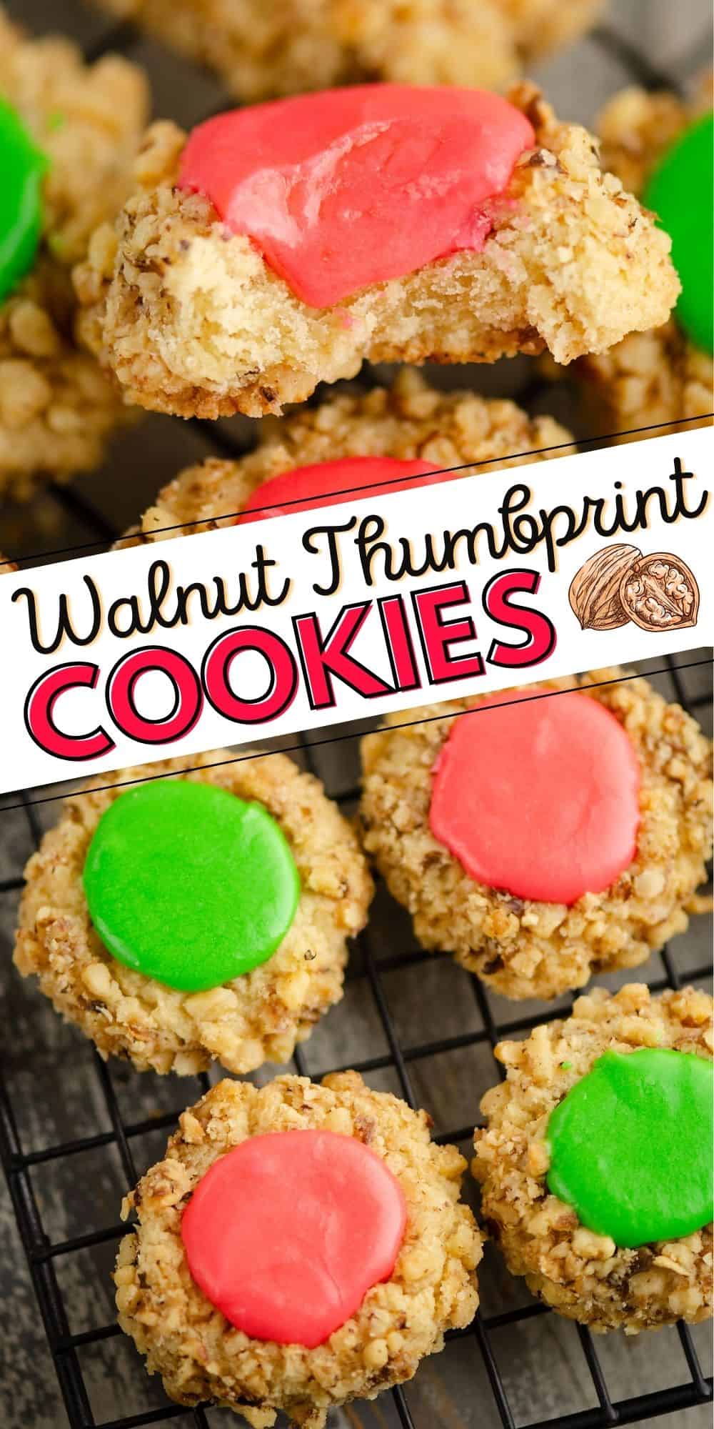 Walnut Thumbprint Cookies with Frosting
