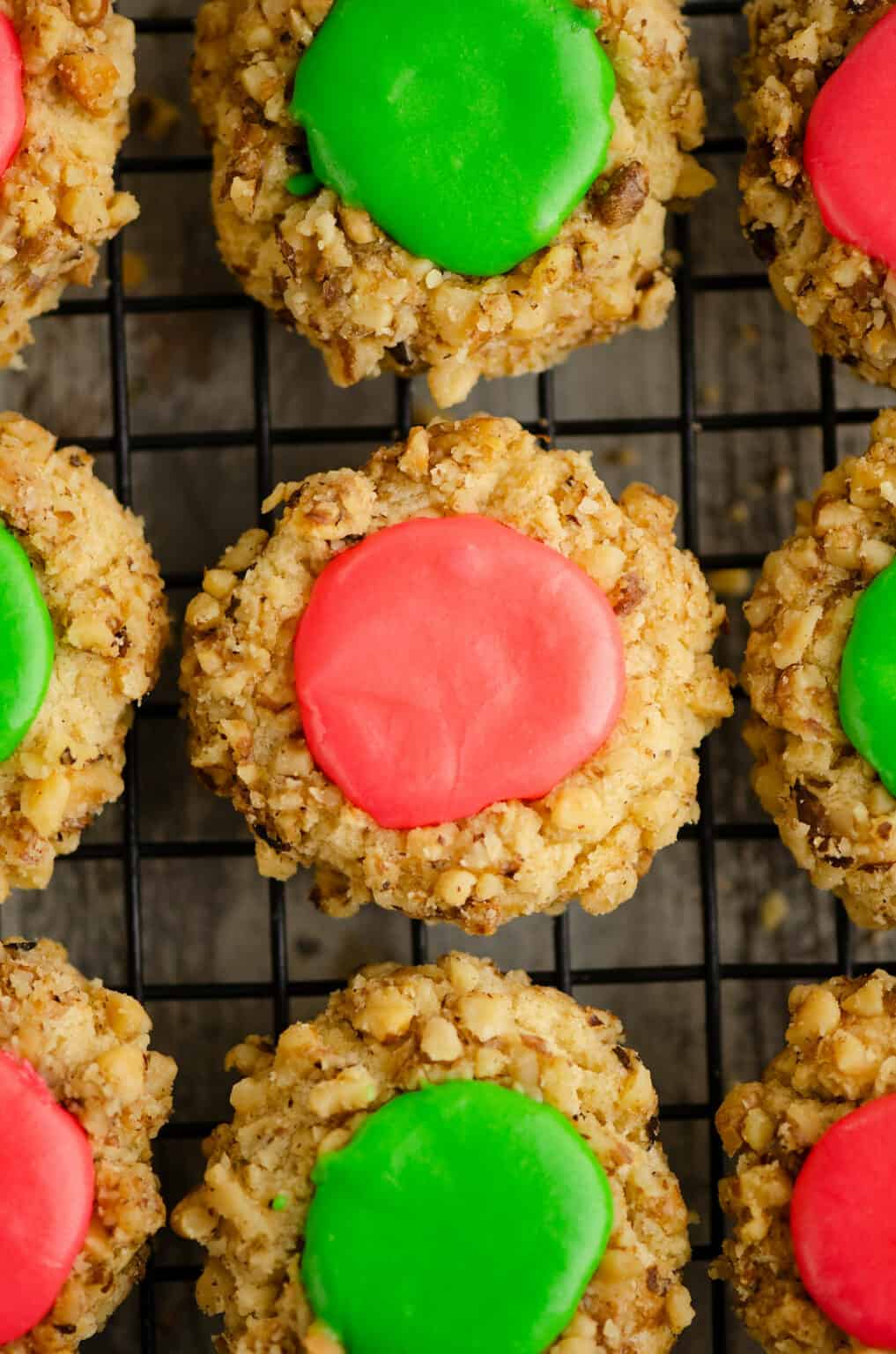 Walnut Thumbprint Cookies with Frosting