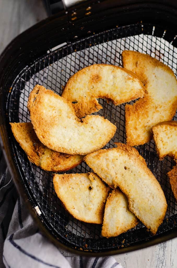 bagel chips in Air Fryer basket