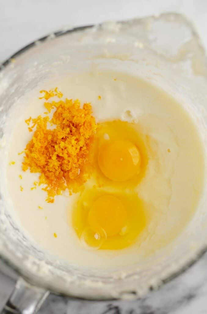 cupcake batter with orange zest