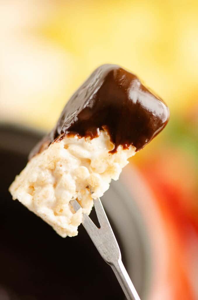 rice krispies treat dipped in chocolate