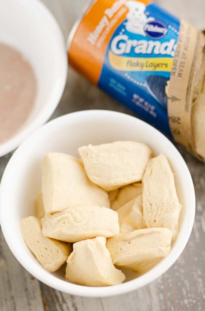 Grands flaky biscuits in bowl