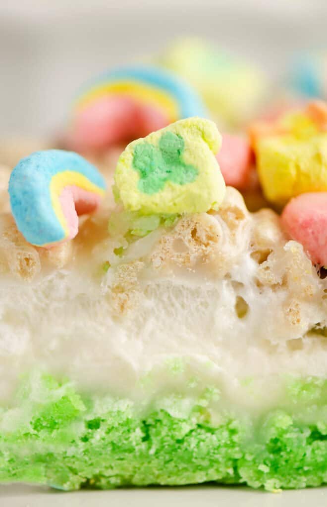 side of lucky charms marshmallow bar up close