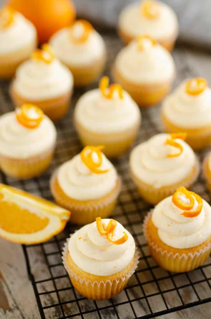 Fluffy Homemade Orange Cupcakes - Style Sweet