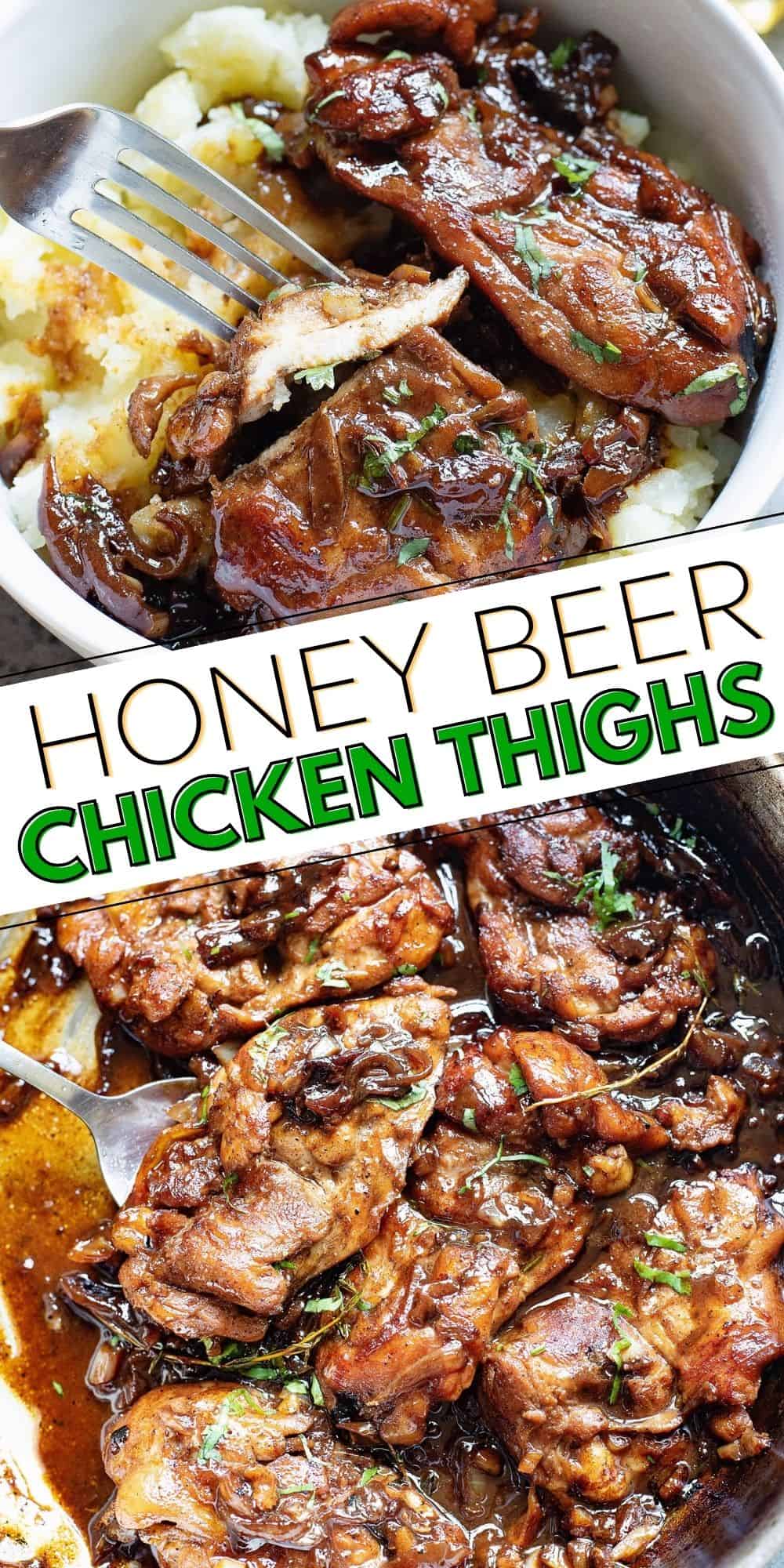 Honey Beer Braised Chicken Thighs