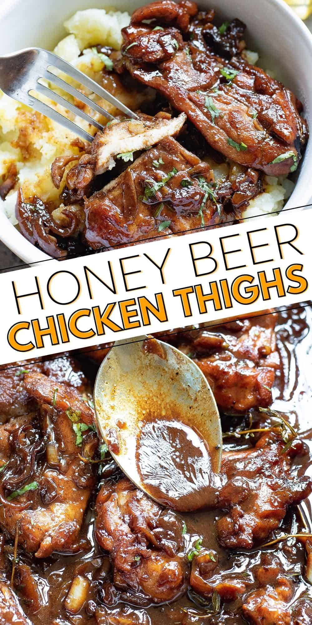 Honey Beer Braised Chicken Thighs