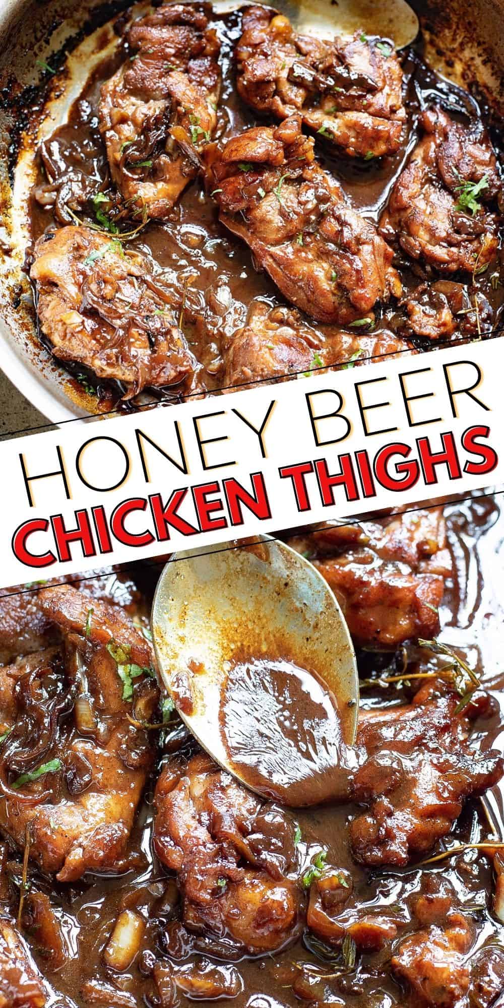 Honey Beer Braised Chicken Thighs