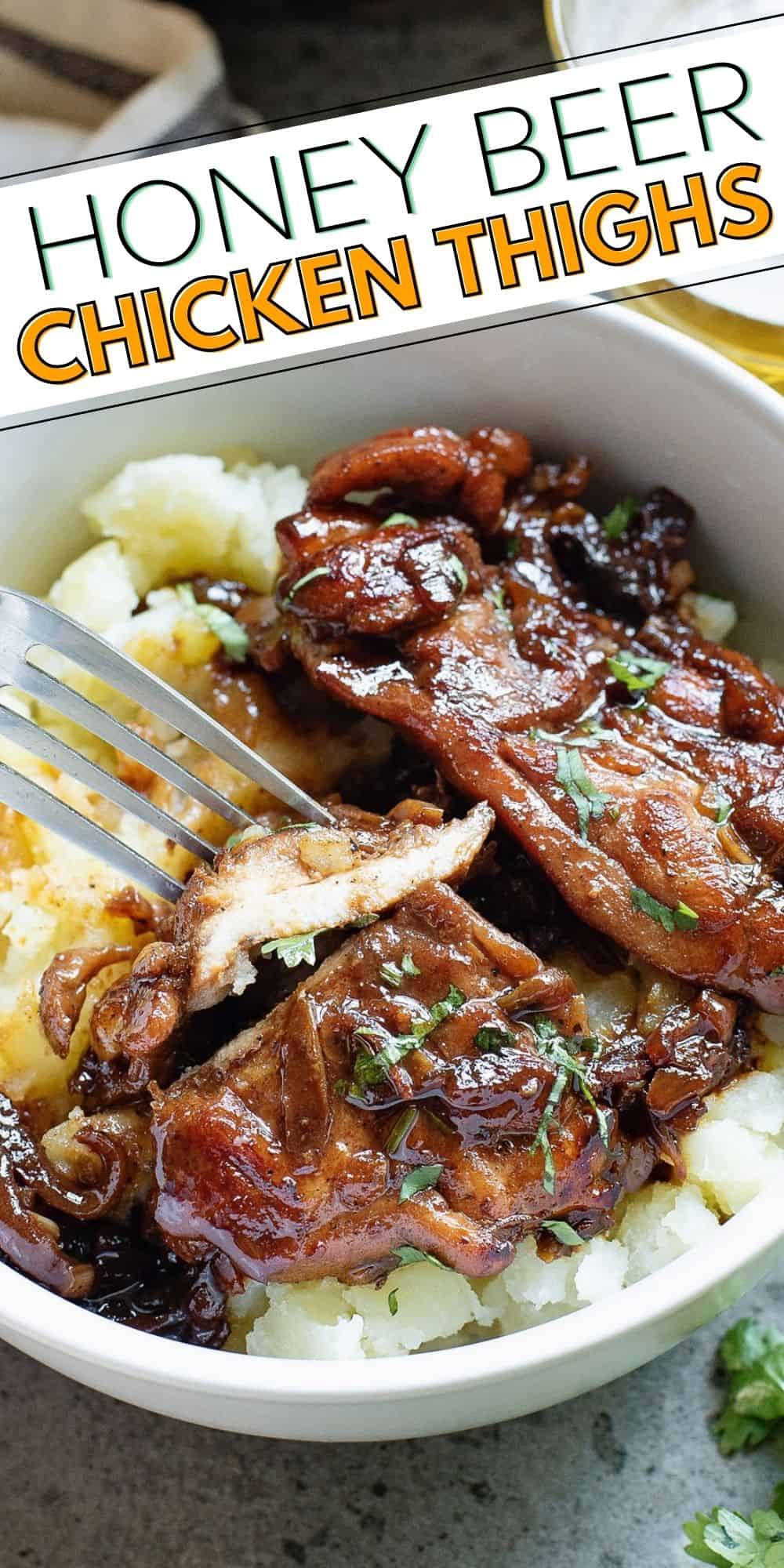 Honey Beer Braised Chicken Thighs