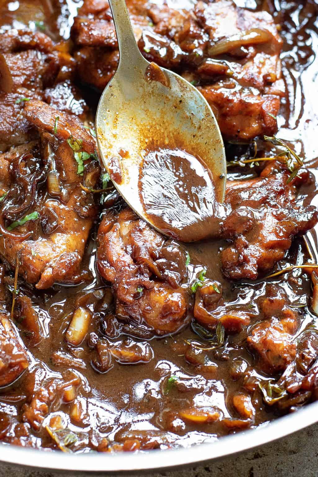 Honey Beer Braised Chicken Thighs