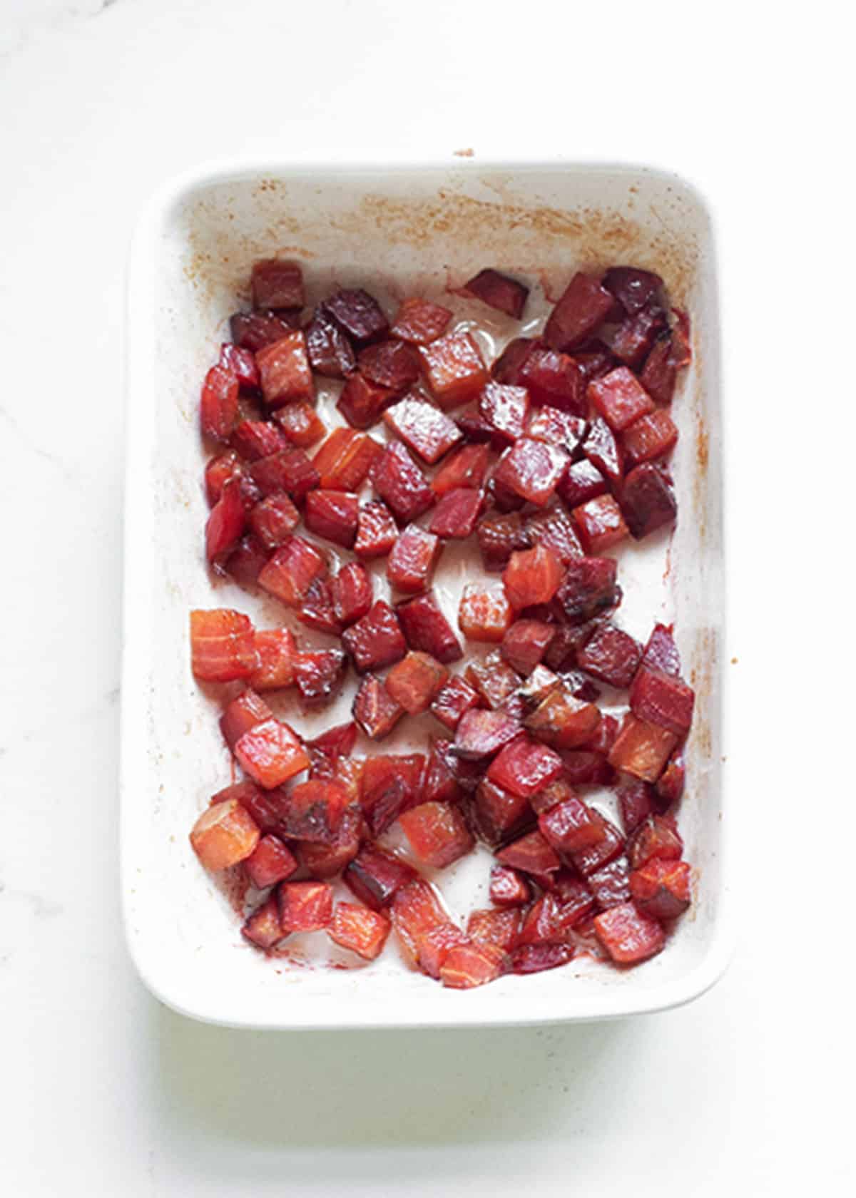 roasted beets in pan