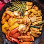 smoked vegetables in grill basket