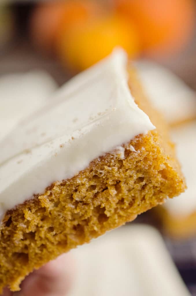 side of frosted pumpkin bar