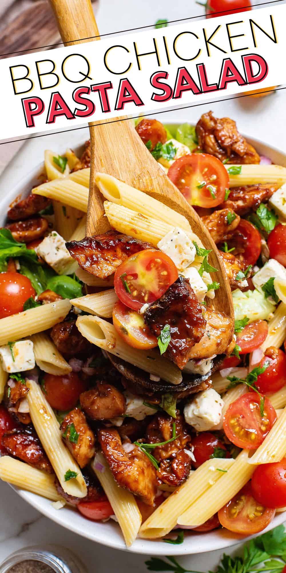 BBQ Chicken & Feta Pasta Salad