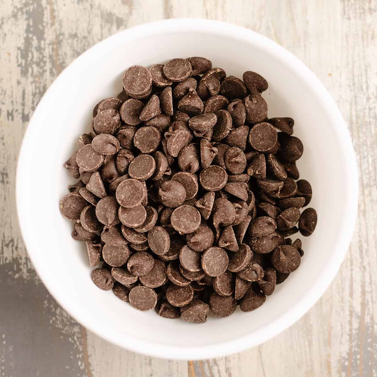 chocolate chips in bowl