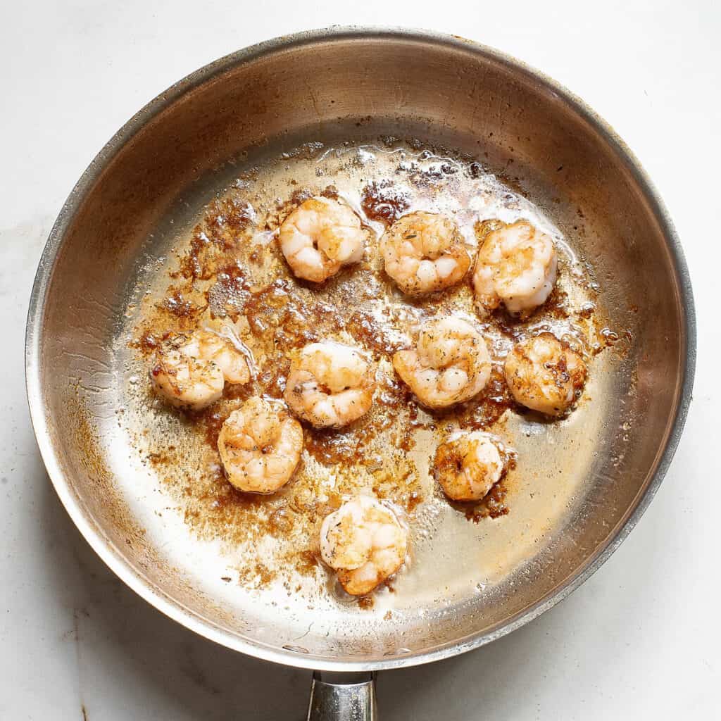 shrimp cooked in pan