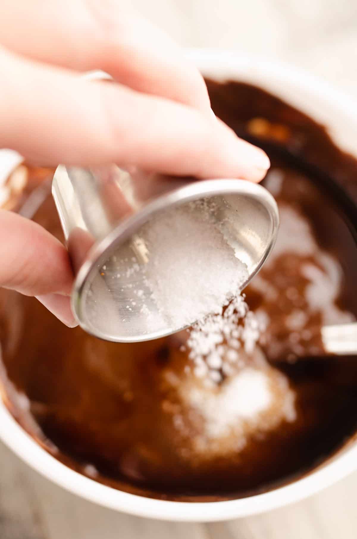 salt added to chocolate ganache