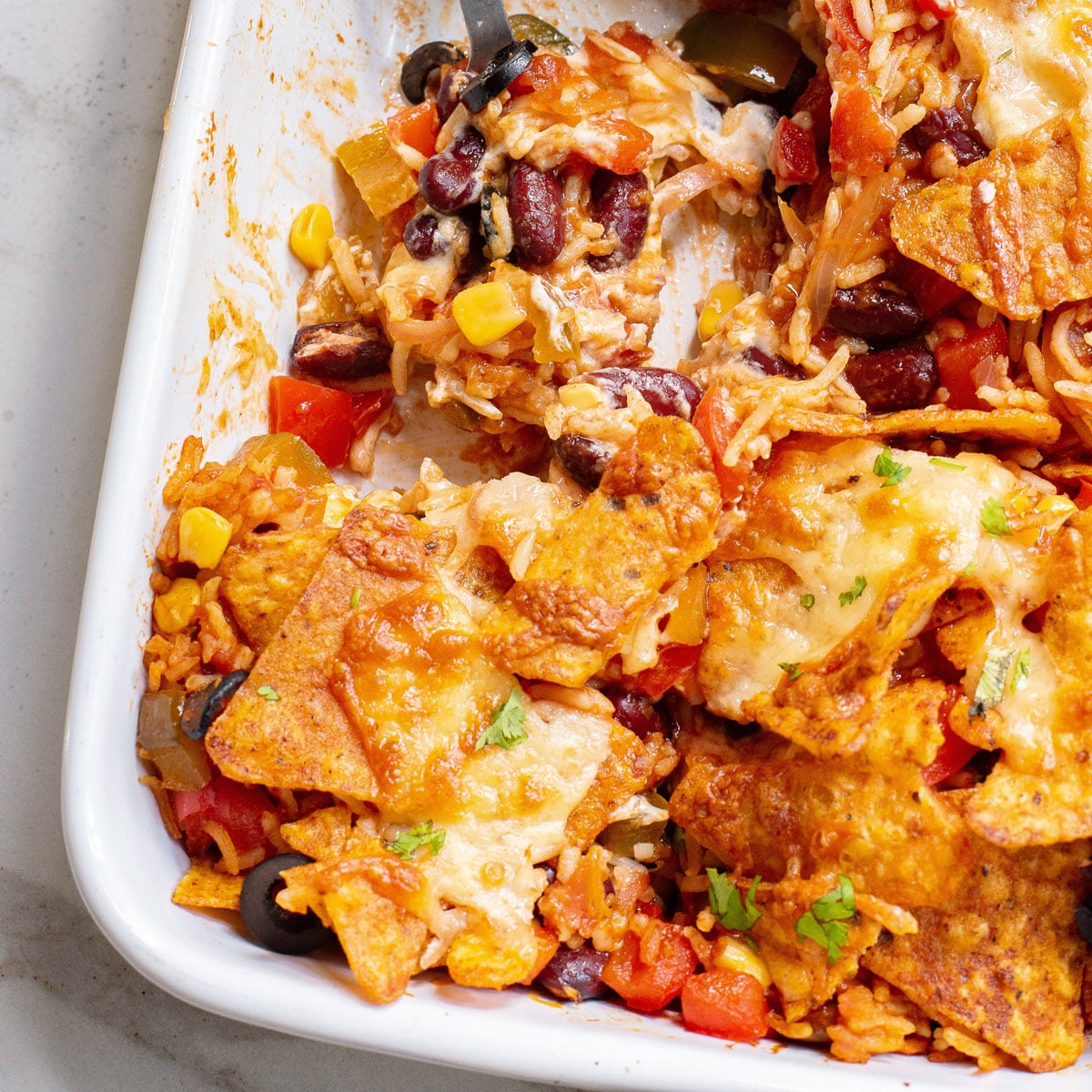 Cheesy Dorito Veggie Casserole - The Creative Bite