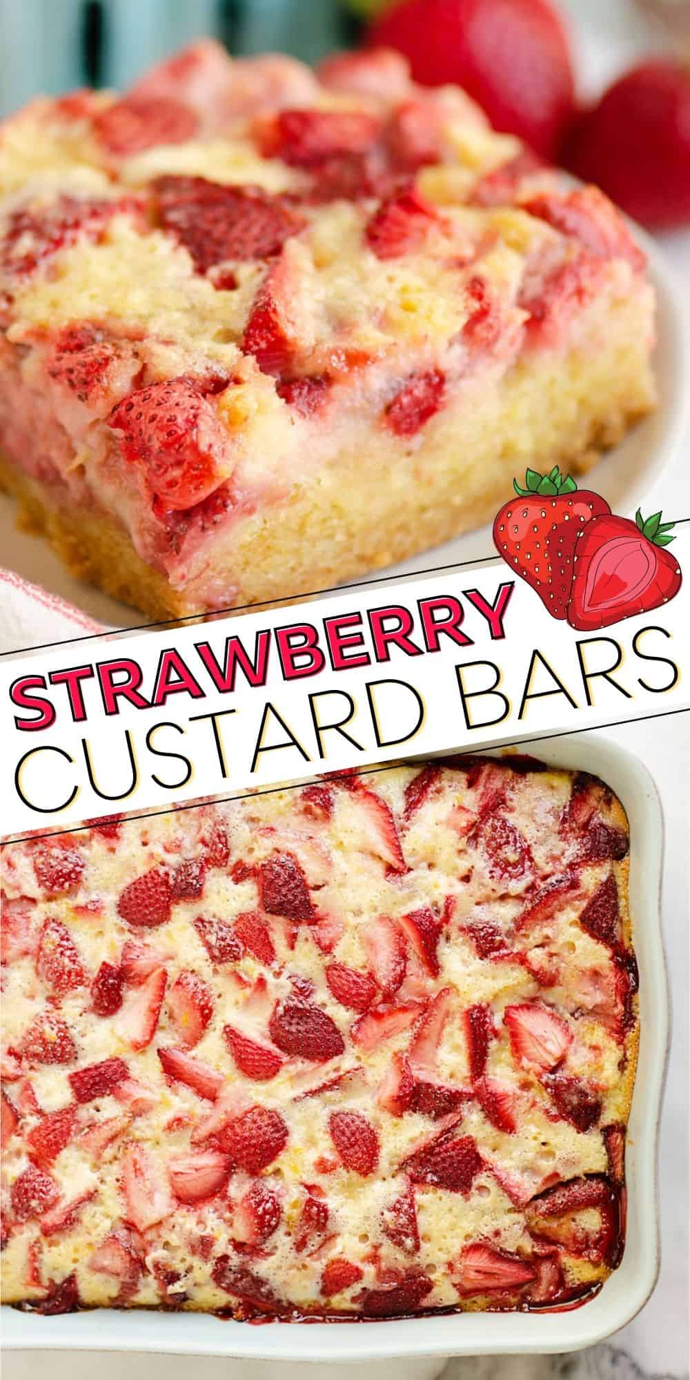 Strawberry Custard Pie Bars