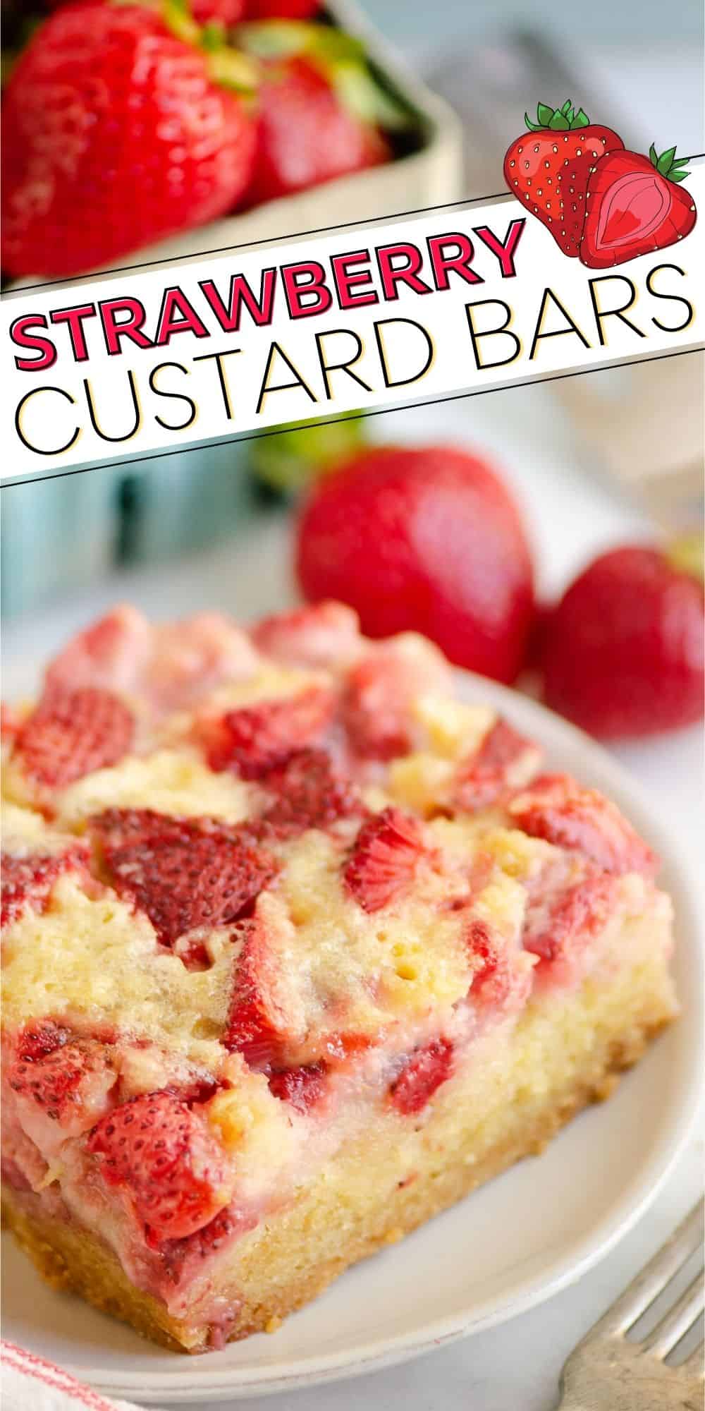 Strawberry Custard Pie Bars