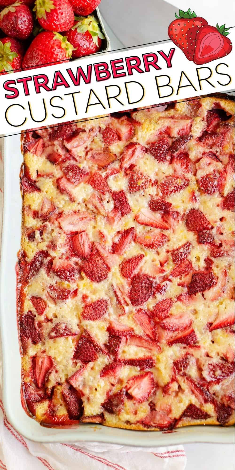Strawberry Custard Pie Bars