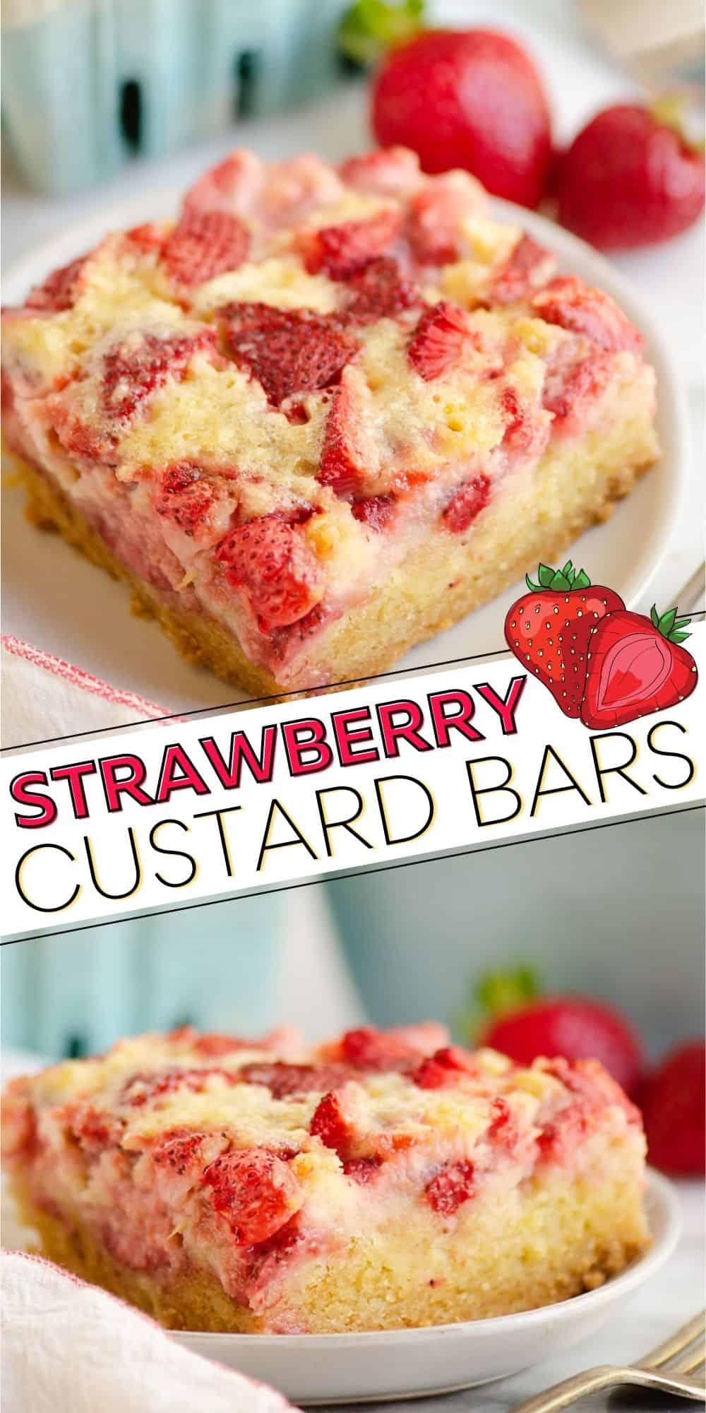 Strawberry Custard Pie Bars