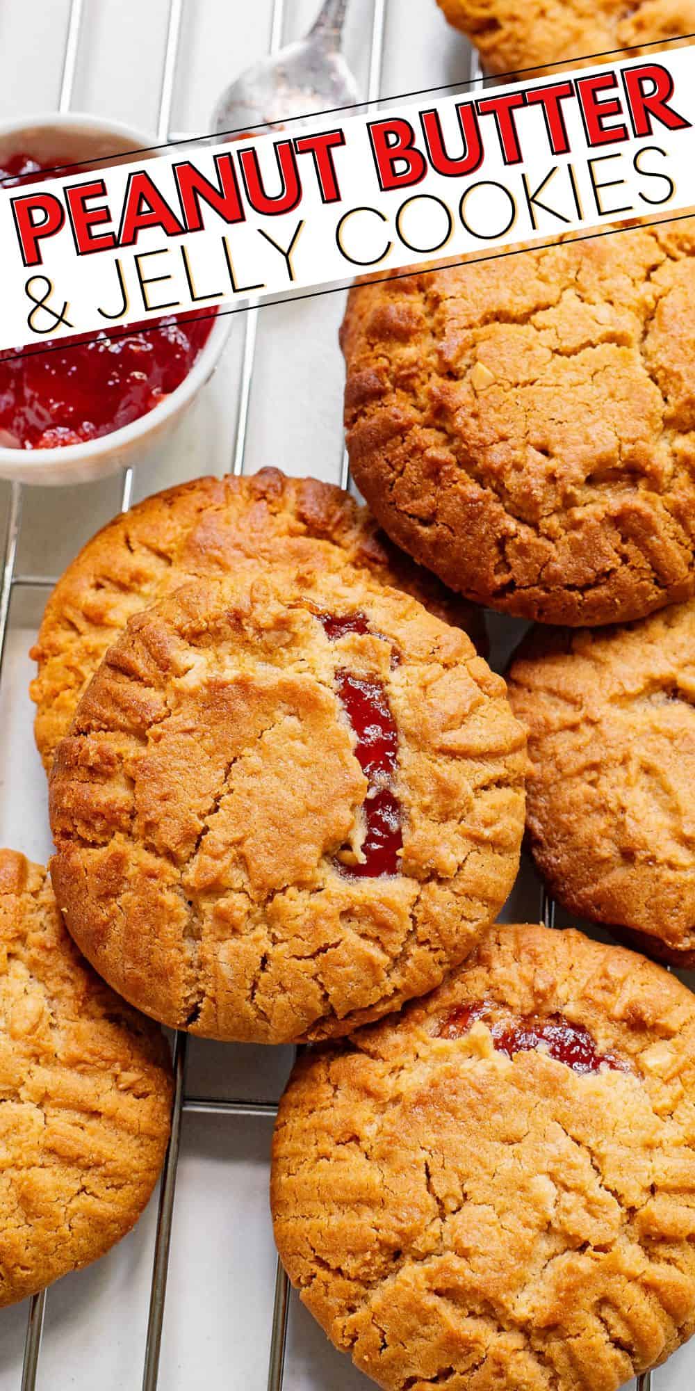 Peanut Butter Jelly Stuffed Cookies