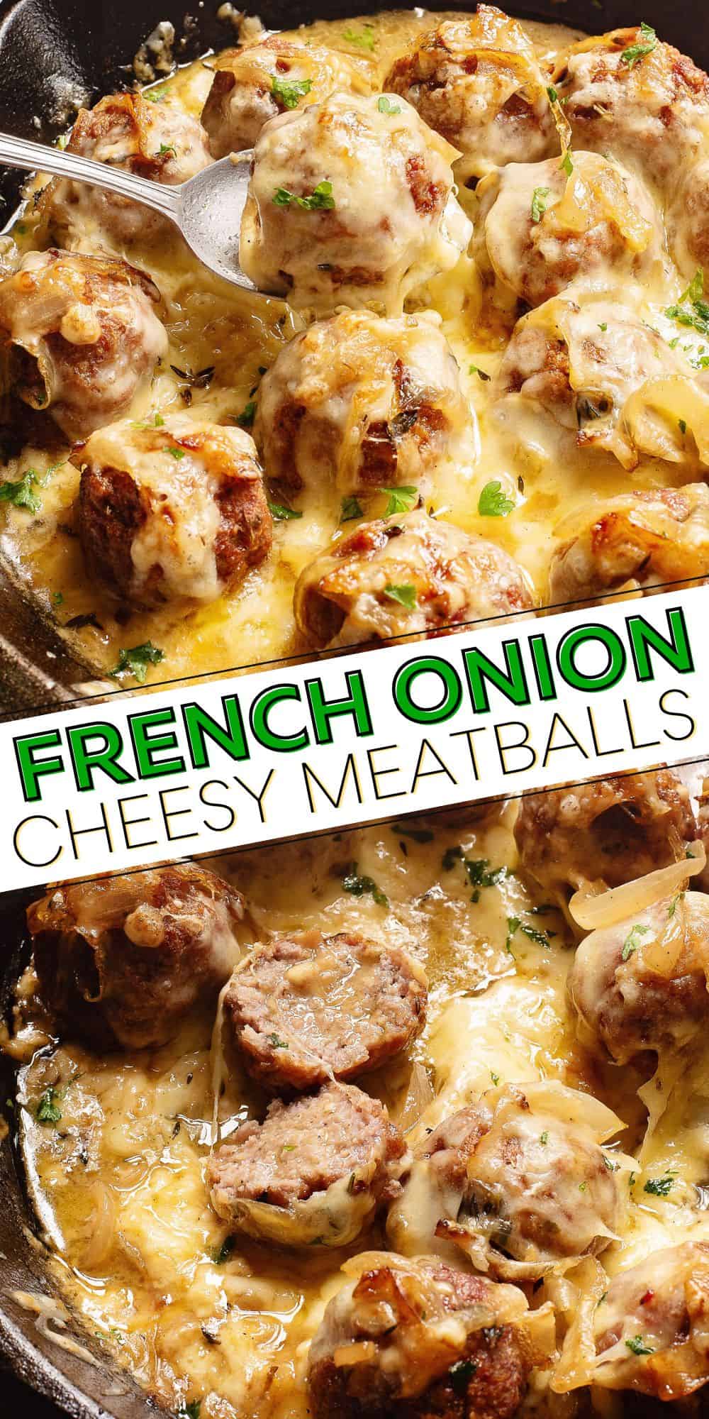 French Onion Meatballs