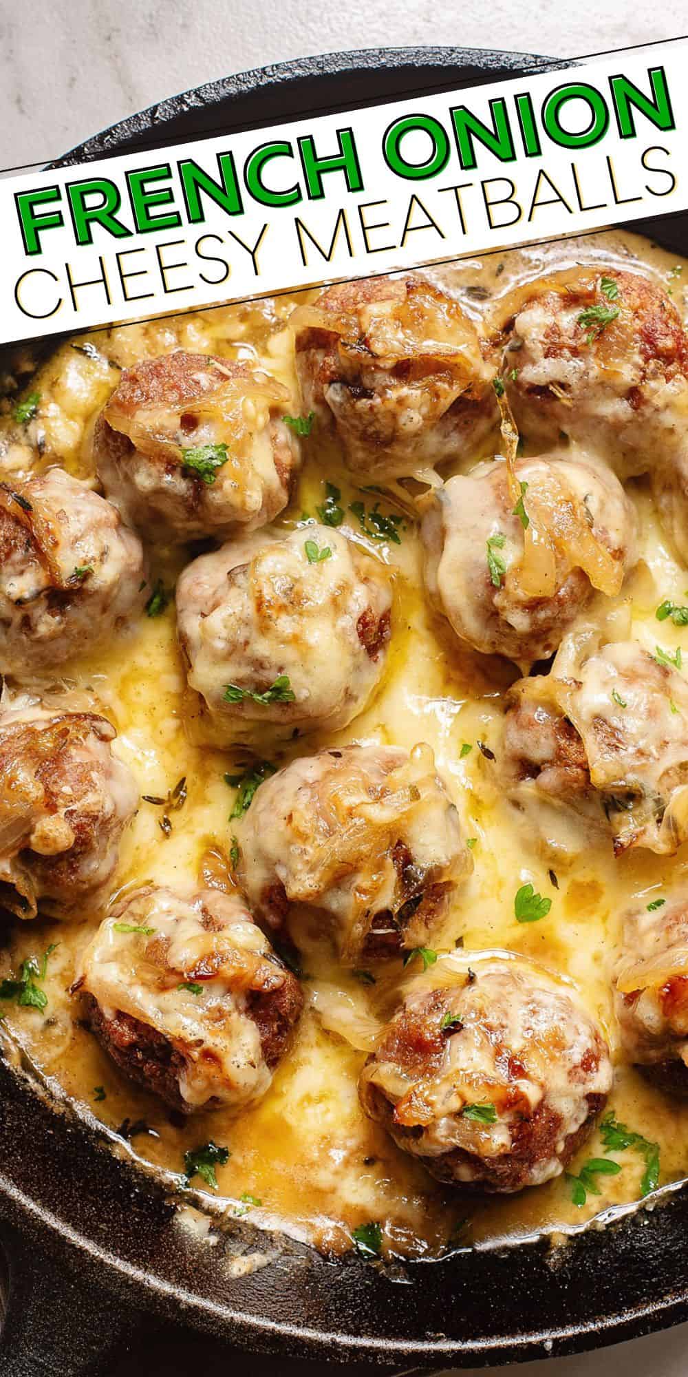 French Onion Meatballs