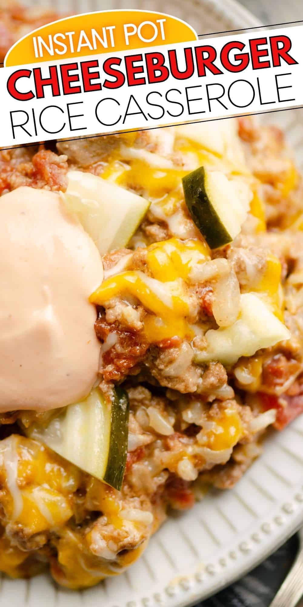 Instant Pot Cheeseburger Casserole