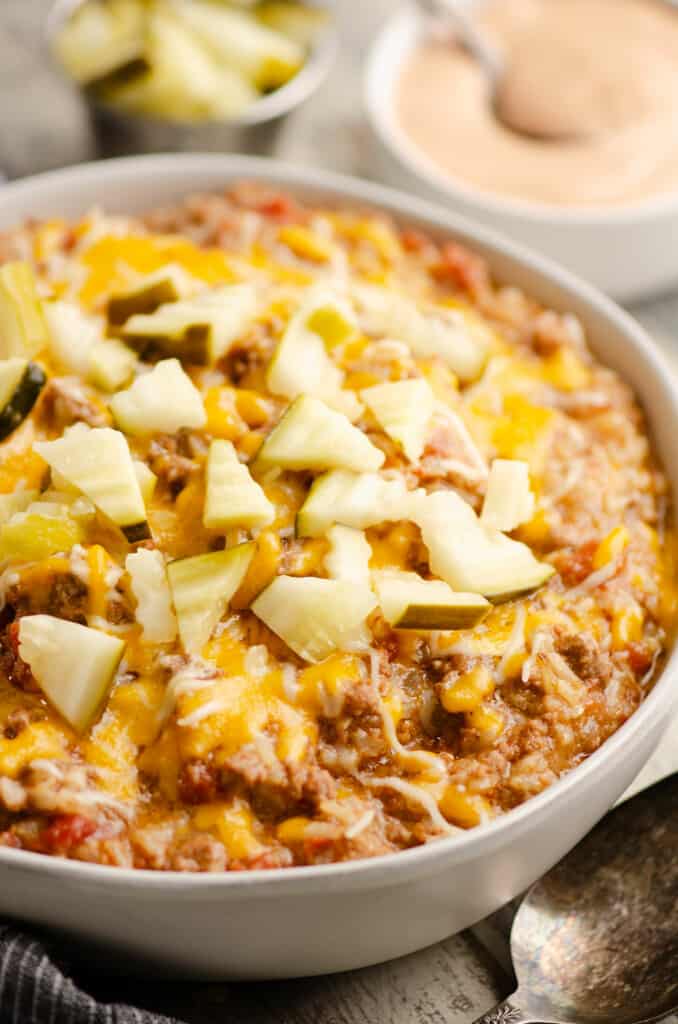 Instant Pot Cheeseburger Casserole
